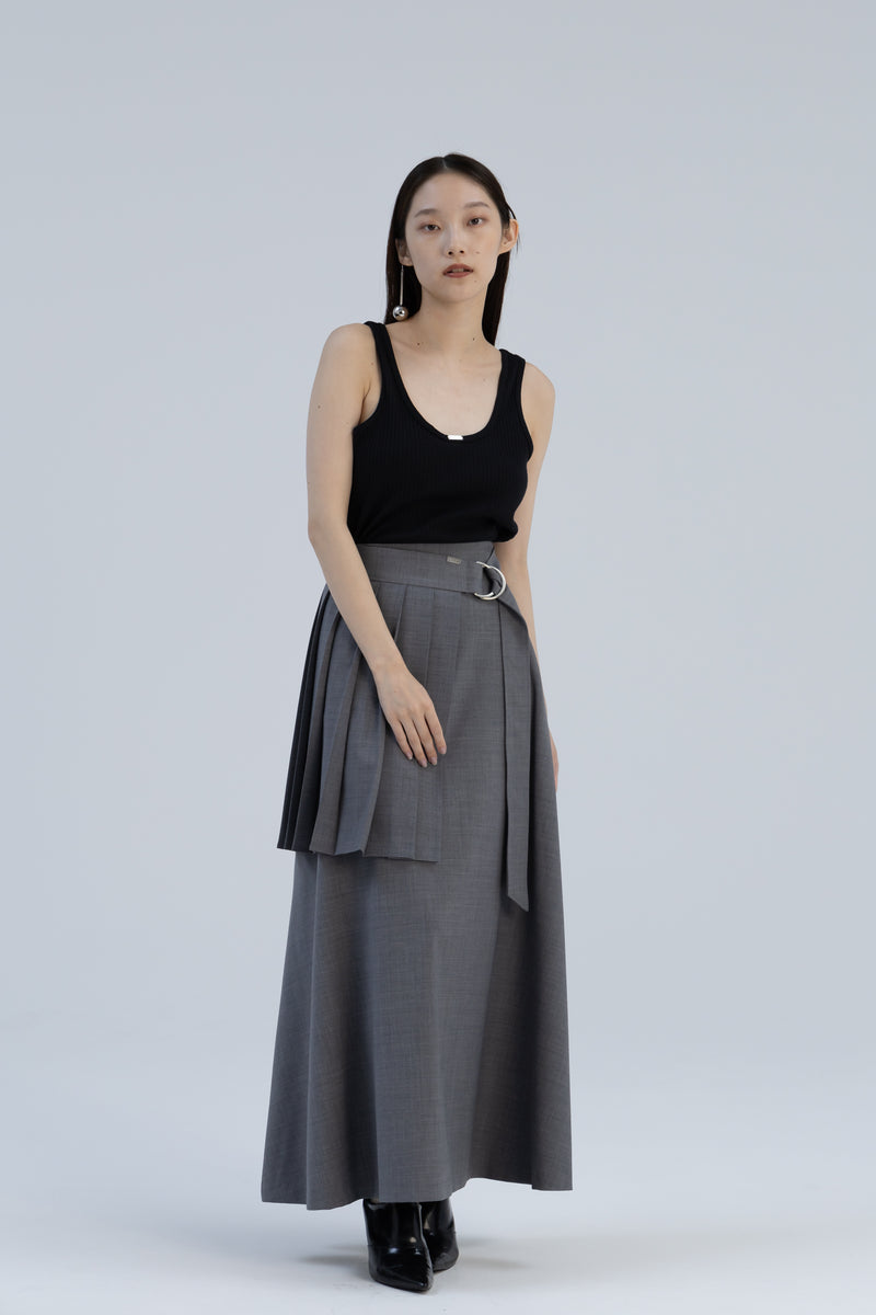 Matilda gimmick skirt archive ギミック スカート Pleat Belt Skirt｜MIKAGE SHIN