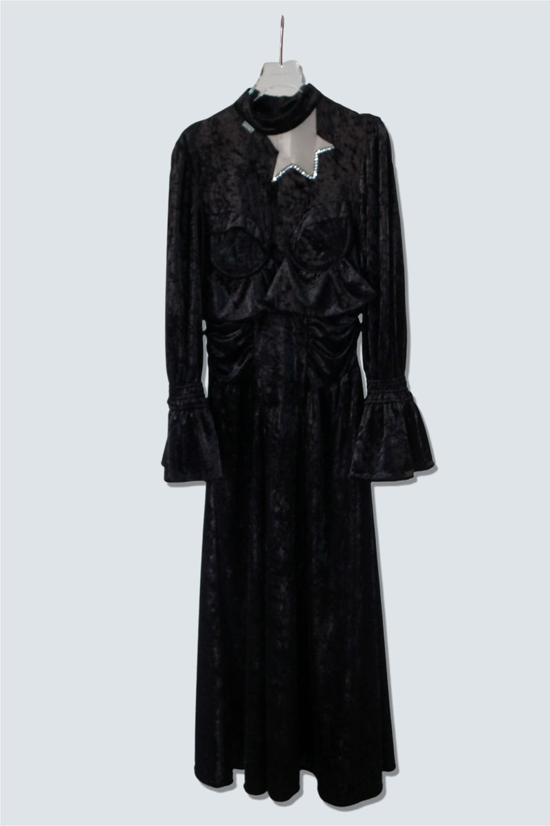 【予約商品】Star Sculptured Velours  Dress