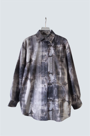 [Reservation product] Misbuttoned Draping Dress Shirt