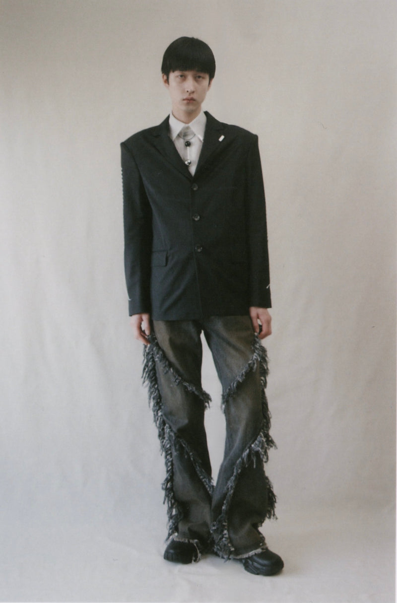 【予約商品】Oil Washed Fringe Denim