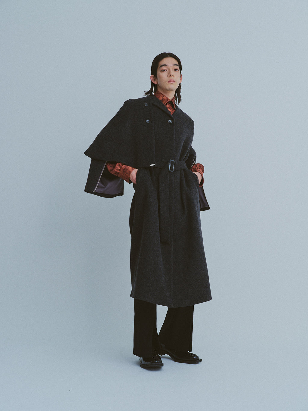 【ARCHIVE再入荷】Cape Layered Zipper Trench Coat