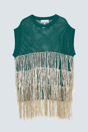 【予約商品】Fringe Sheer Knit Vest