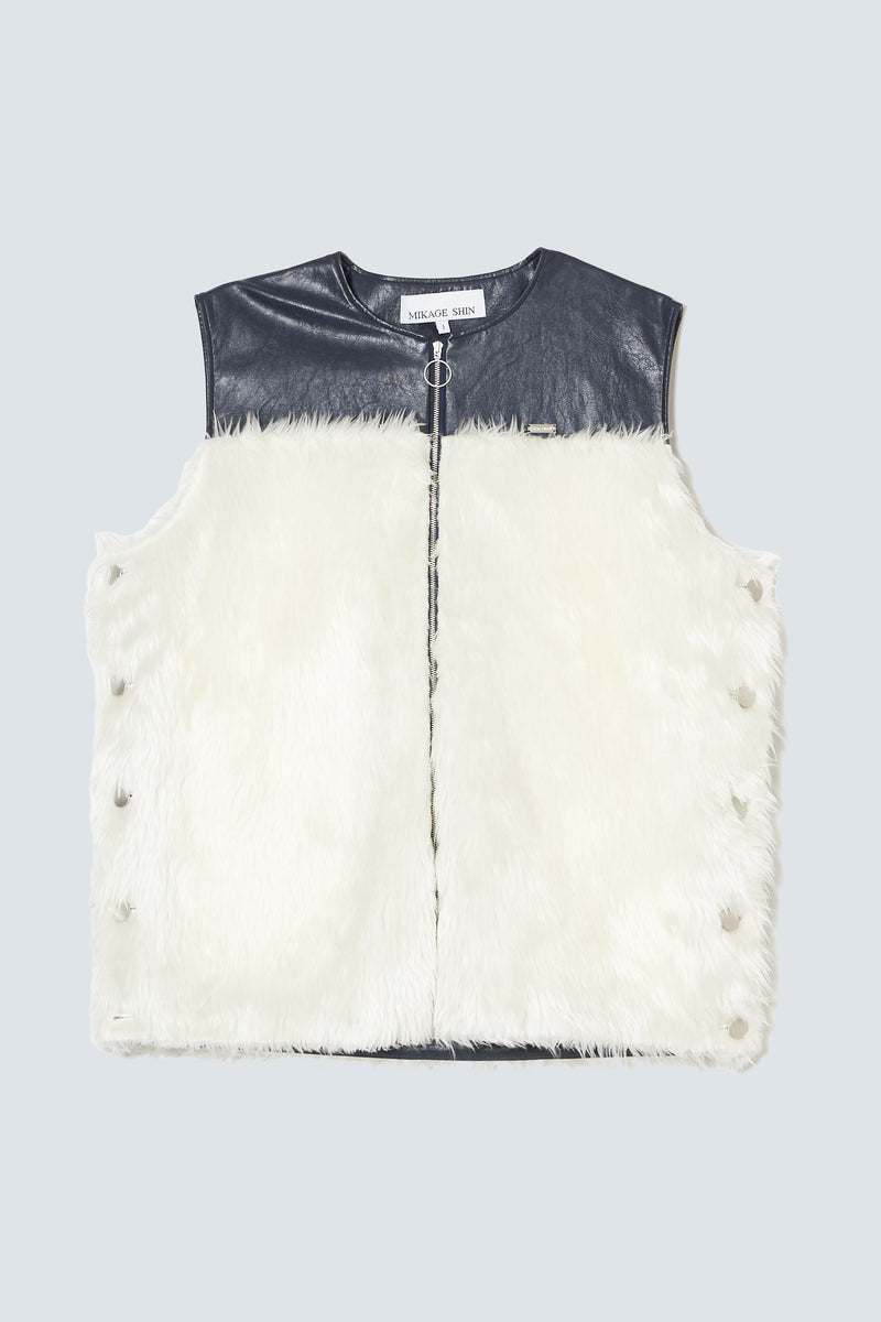 【Coming Soon】Fur Leather Docking Vest