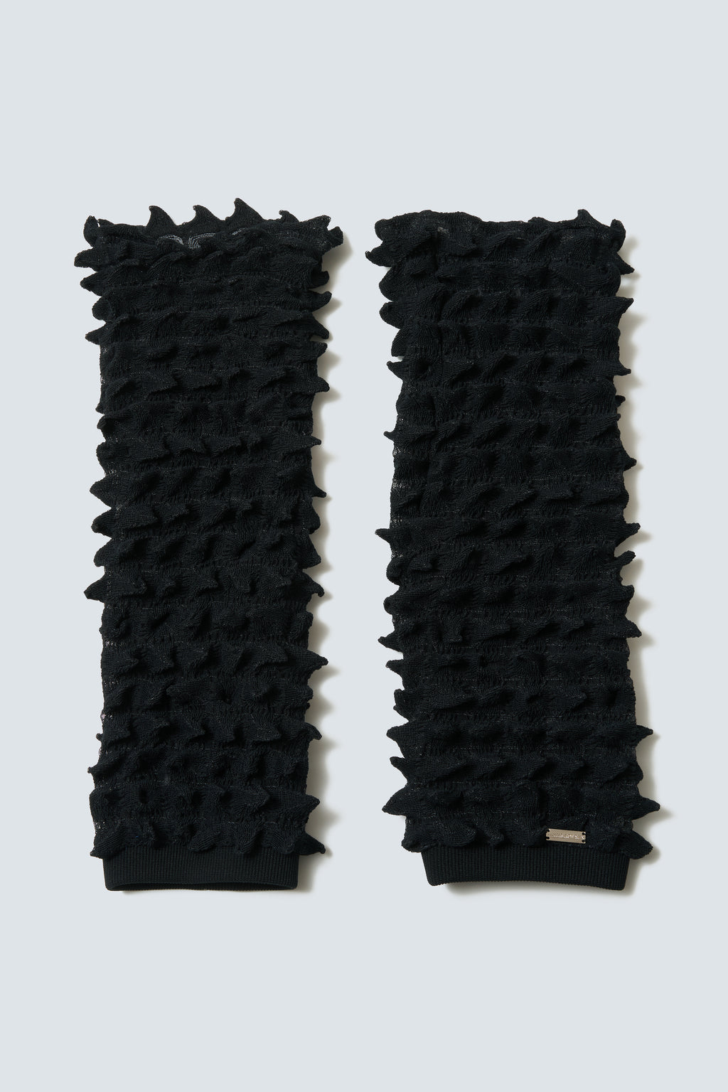 Versatile Spiky Embroidery Knit Leg Warmers (Black)