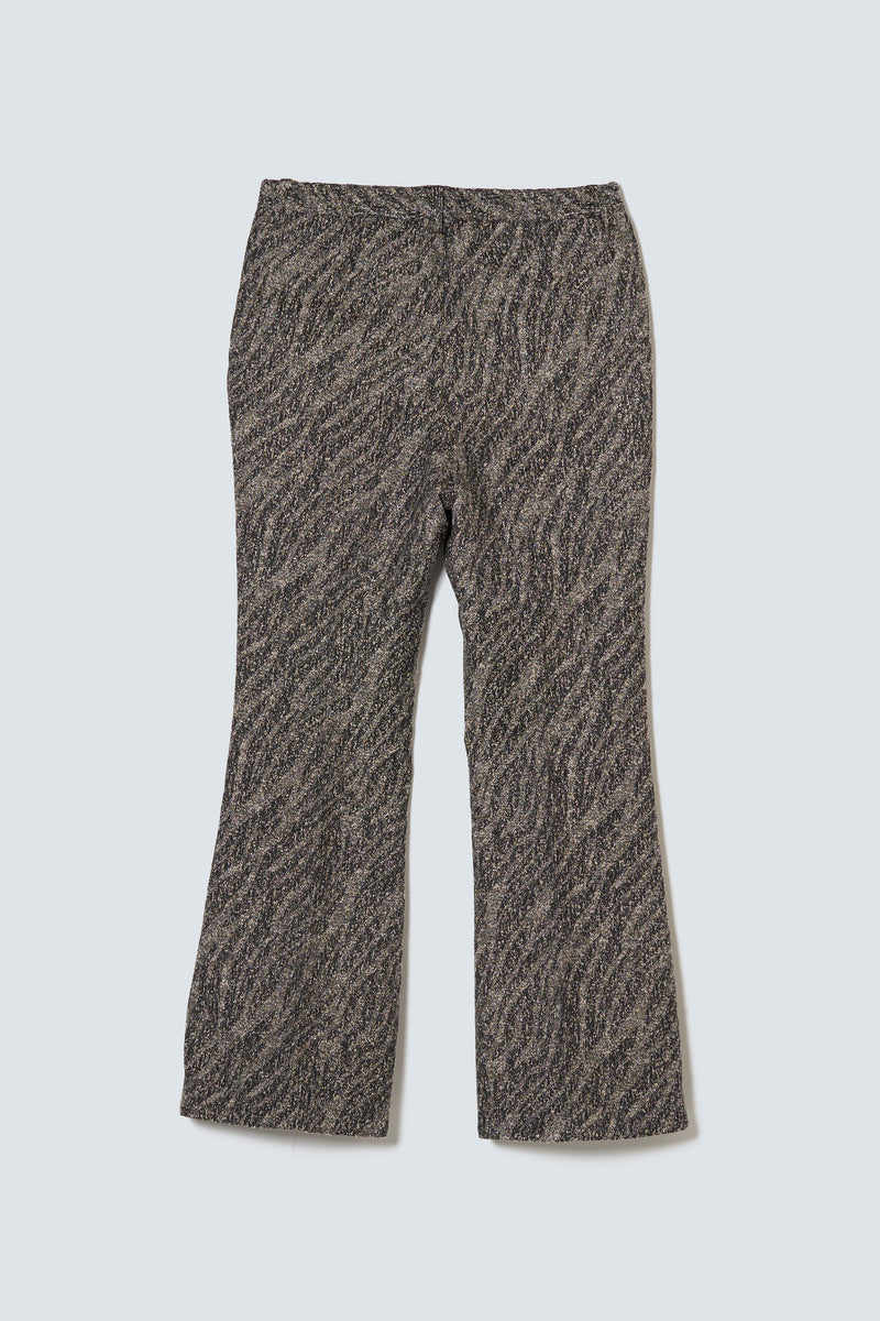 【予約商品】"Sazare"" Pebble Tweed Slit Flare Pants