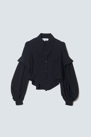 【予約商品】Body Sculpture Power Shirt / Pin Stripe