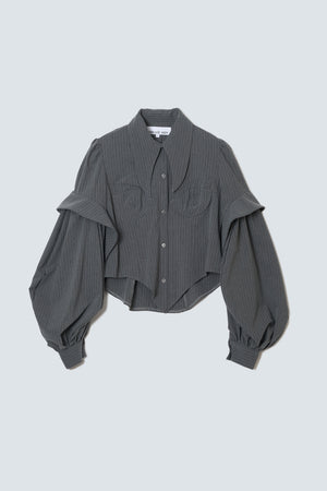 【予約商品】Body Sculpture Power Shirt / Pin Stripe