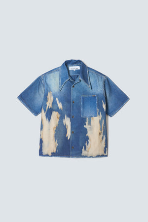 【予約商品】Heat-Scorched Bleach Denim Shirt