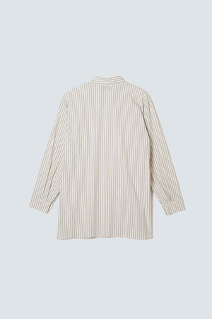 【予約商品】Coin Button Stripe Cotton Shirt