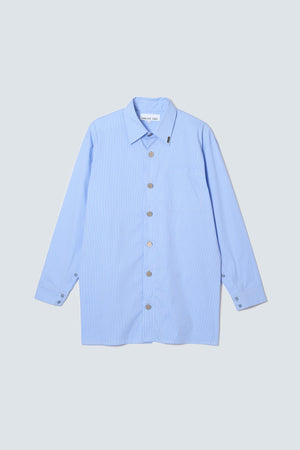【予約商品】Coin Button Stripe Cotton Shirt
