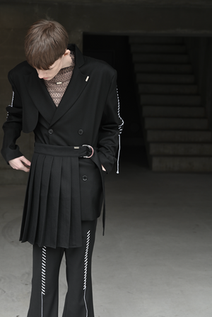 【予約商品】Pleats Belt Flare Pants