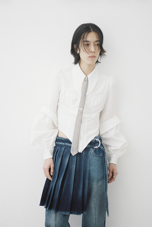 【予約商品】Denim Pleats Belt
