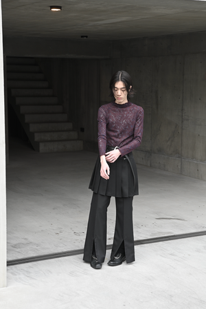 【予約商品】Flocking Paisley Sheer Tops