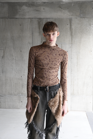 【予約商品】Oil Washed Fringe Denim