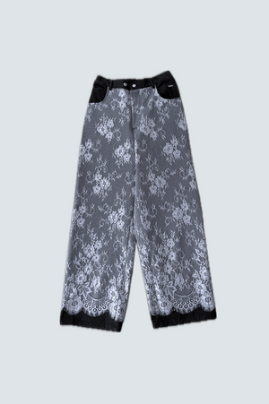 【予約商品】Lace Docking Denim Pants