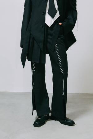 【予約商品】Pleats Belt Flare Pants