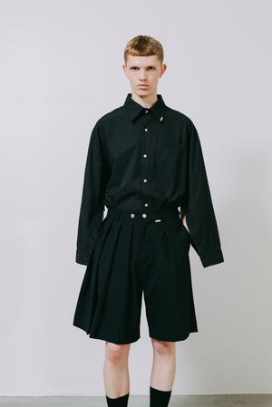 【予約商品】Stripe Cotton Shorts/ For Rose Button Stripe Cotton Shirt