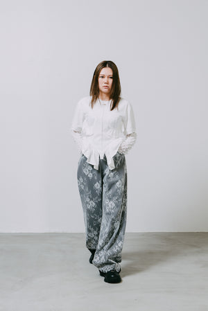【予約商品】Lace Docking Denim Pants