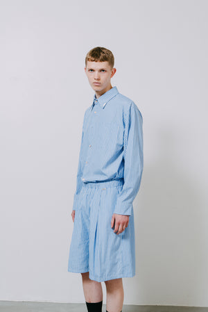 【予約商品】Stripe Cotton Shorts/ For Rose Button Stripe Cotton Shirt