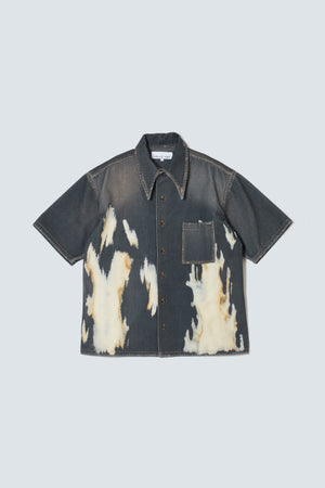 【予約商品】Heat-Scorched Bleach Denim Shirt