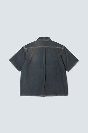 【予約商品】Heat-Scorched Bleach Denim Shirt