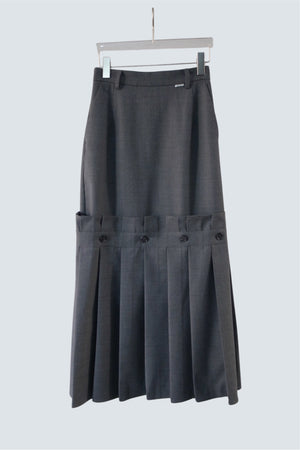 【予約商品】Pleats Open Skirt