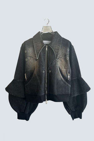 【予約商品】Sharp Lapel Fin Layer Denim Blouson
