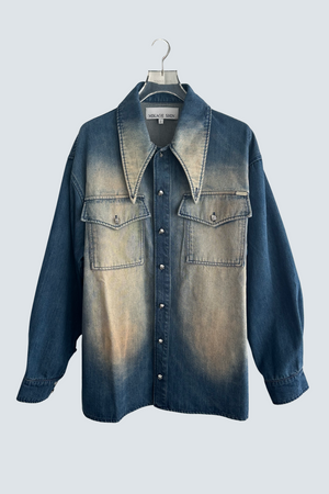 【予約商品】Oil Washed Denim Shirt