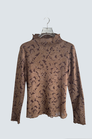 【予約商品】Flocking Paisley Sheer Tops