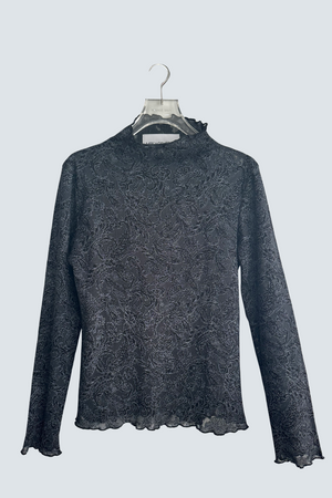 【予約商品】Flocking Paisley Sheer Tops