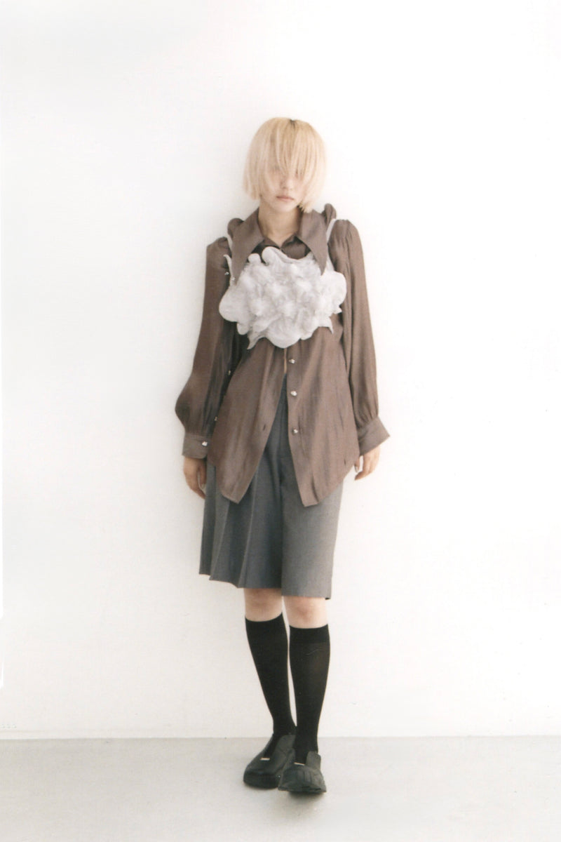 【26SS予約商品】Aqua Textured Sheer Shirt