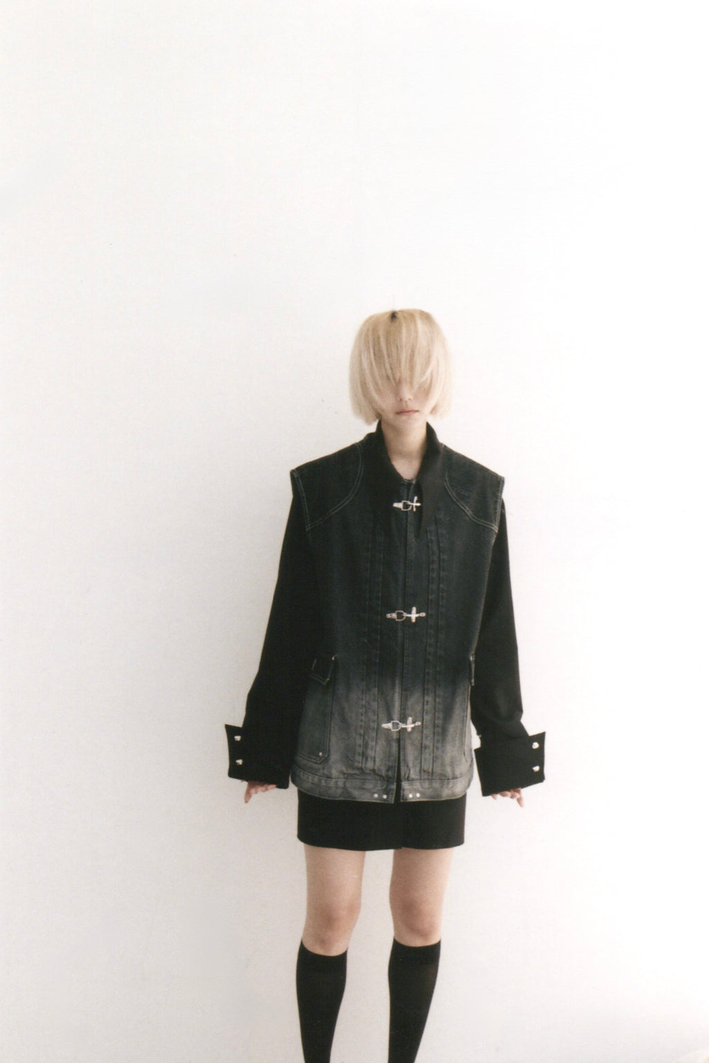 【26SS予約商品】Silver Buckle Denim Vest