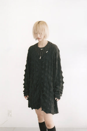 【26SS予約商品】Spiky 2Way Knit Cardigan
