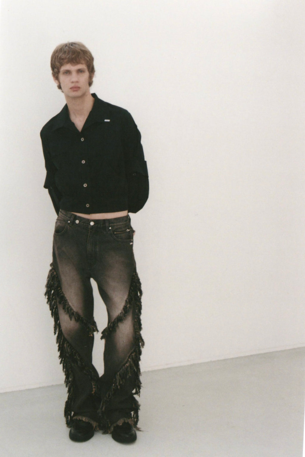 【26SS予約商品】Double Fringe Washed Flare Denim Pants