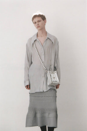 【26SS予約商品】Aqua Textured Sheer Shirt