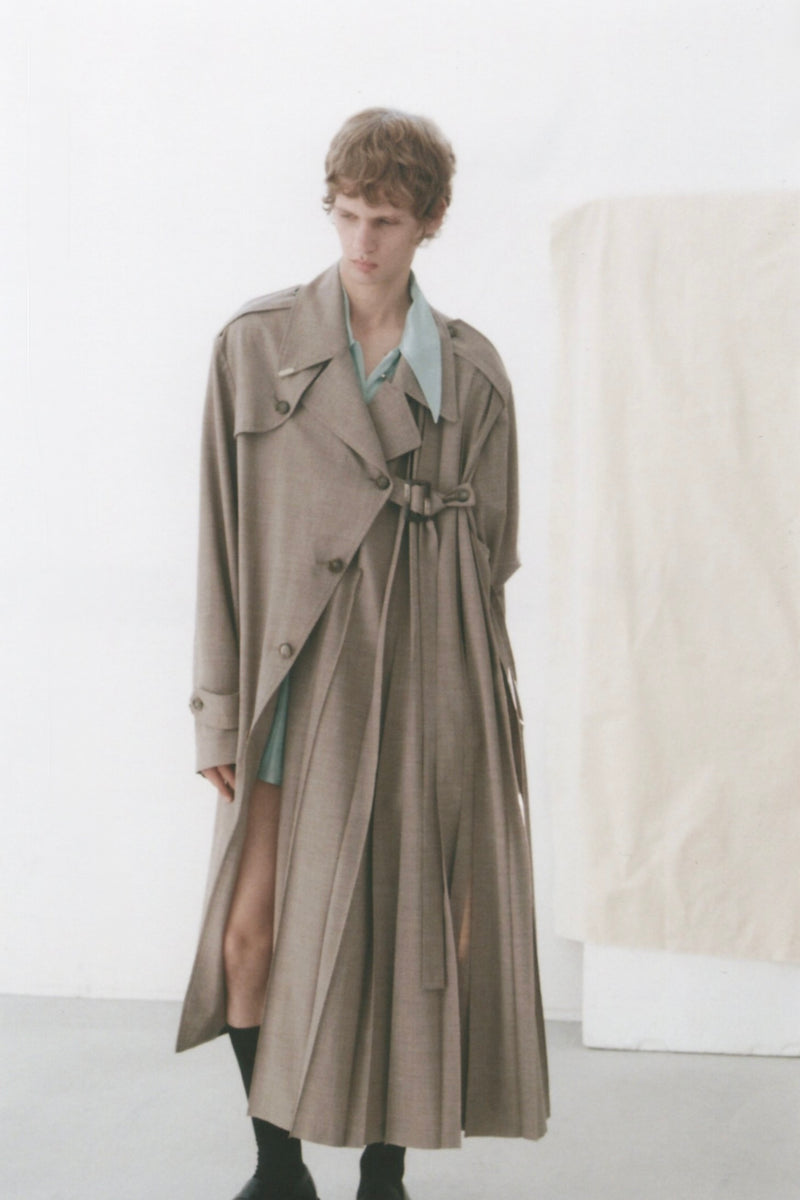 【26SS予約商品】Aqua Textured Sheer Shirt