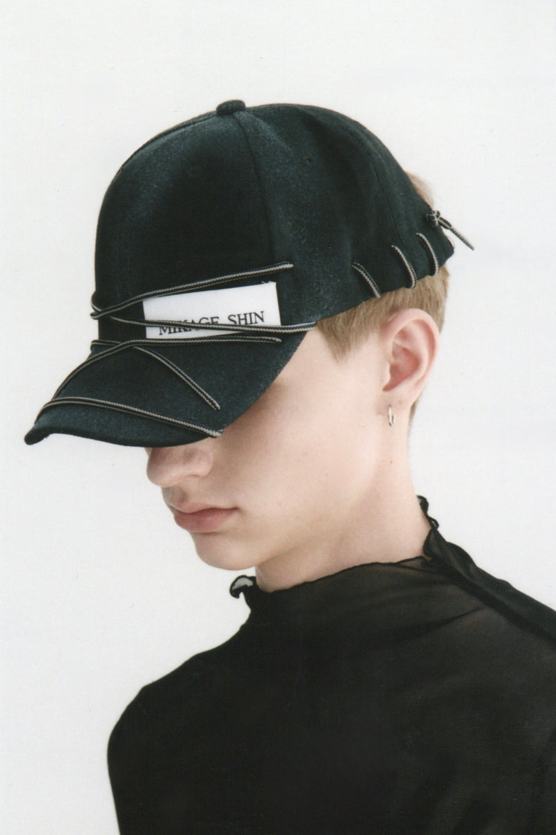 Lace Up Label Cap