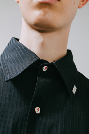 【予約商品】Rose Button Stripe Cotton Shirt
