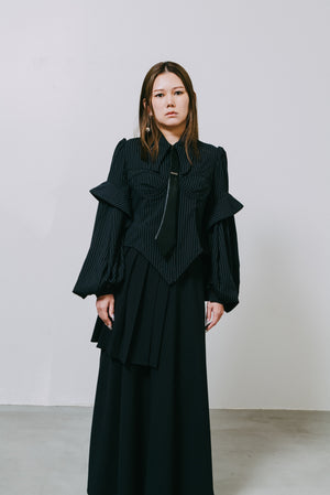 【予約商品】Body Sculpture Power Shirt / Pin Stripe
