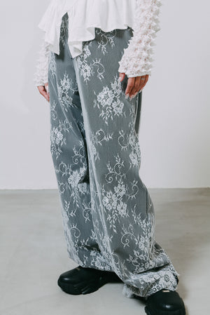 【予約商品】Lace Docking Denim Pants
