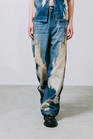 【予約商品】Heat-Scorched Bleach Denim Pants