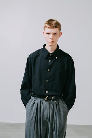 【予約商品】Coin Button Wool Shirt