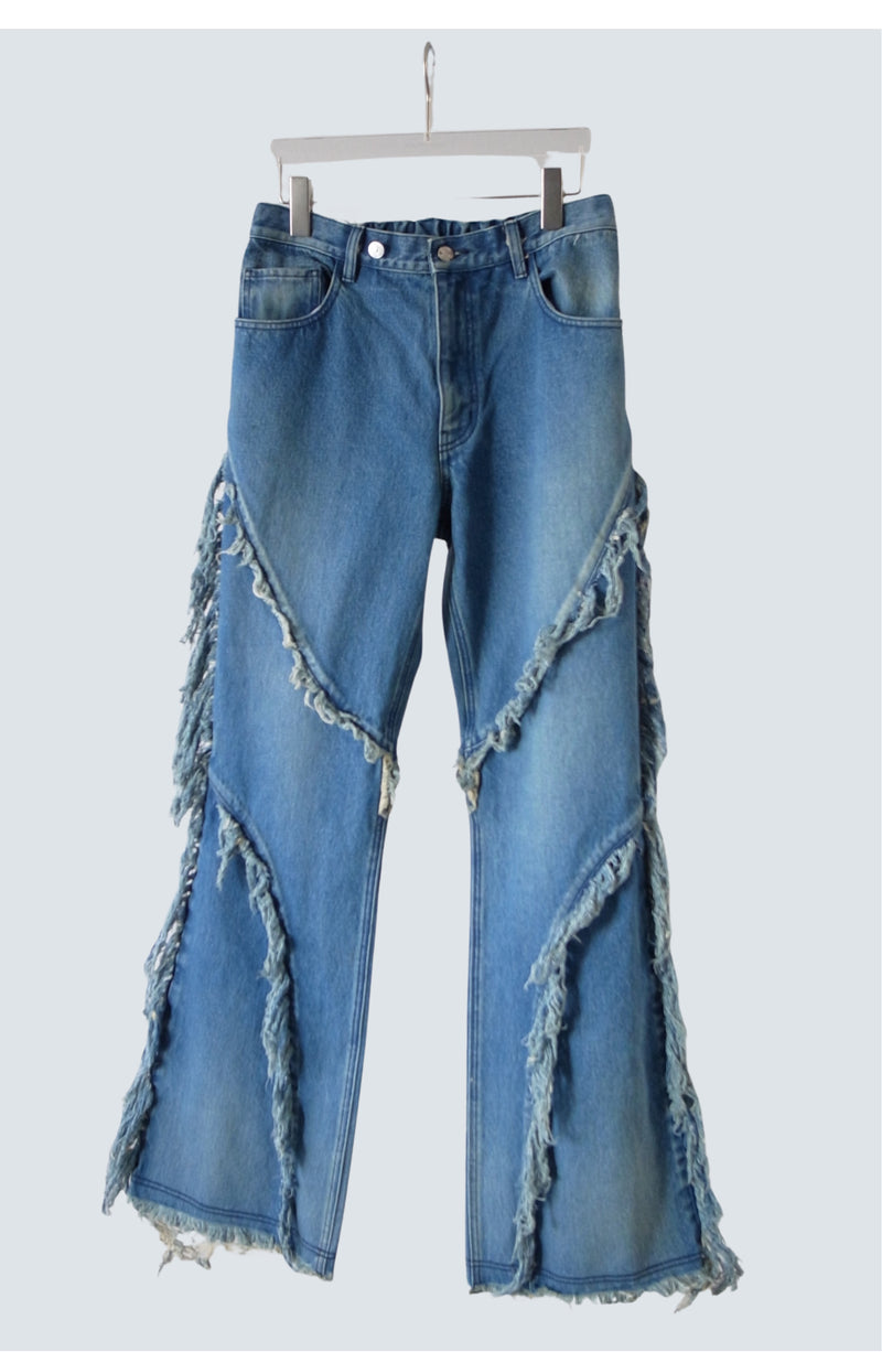 【予約商品】Oil Washed Fringe Denim