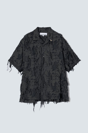 Overdyed Cut Jacquard Half Shirt