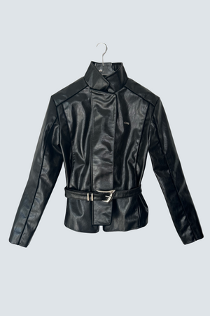 【予約商品】Vegan Leather Stand Collar Blouson