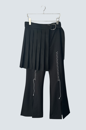 【予約商品】Pleats Belt Flare Pants