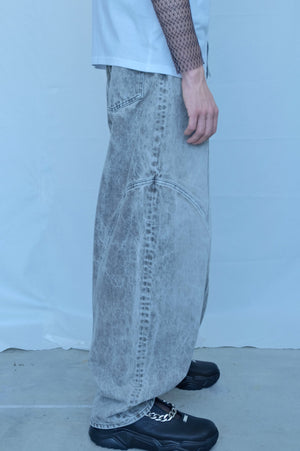 [Reservation product] 3D Cutting Balloon Denim Pants