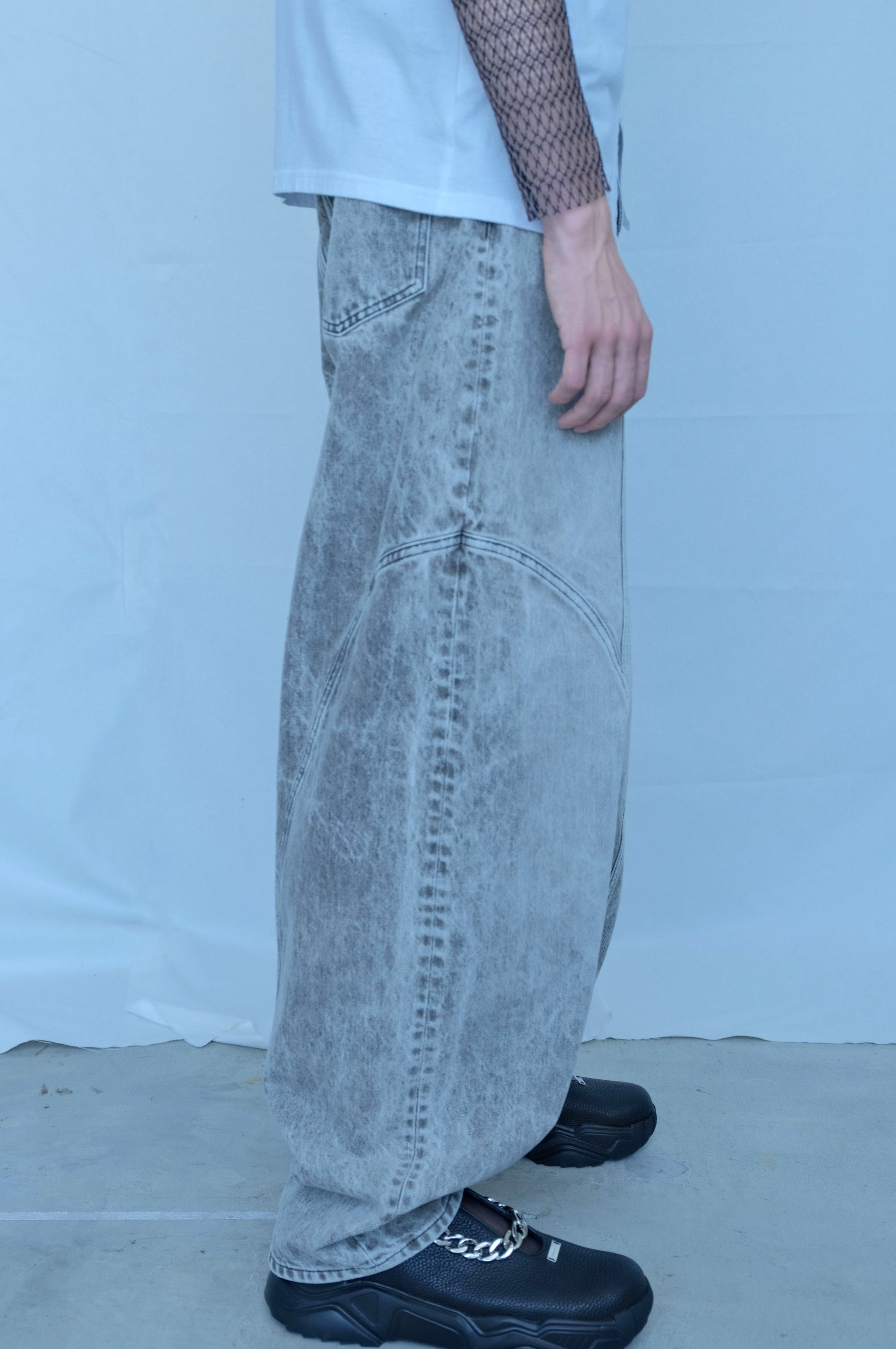 3D Cutting Balloon Denim Pants ミカゲシン Reservation product] 3D Cutting Balloon Denim Pants – MIKAGE