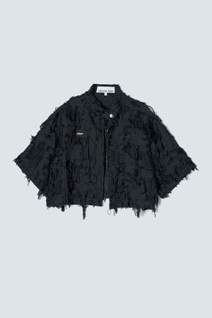 Overdyed Cut Jacquard Short Jacket