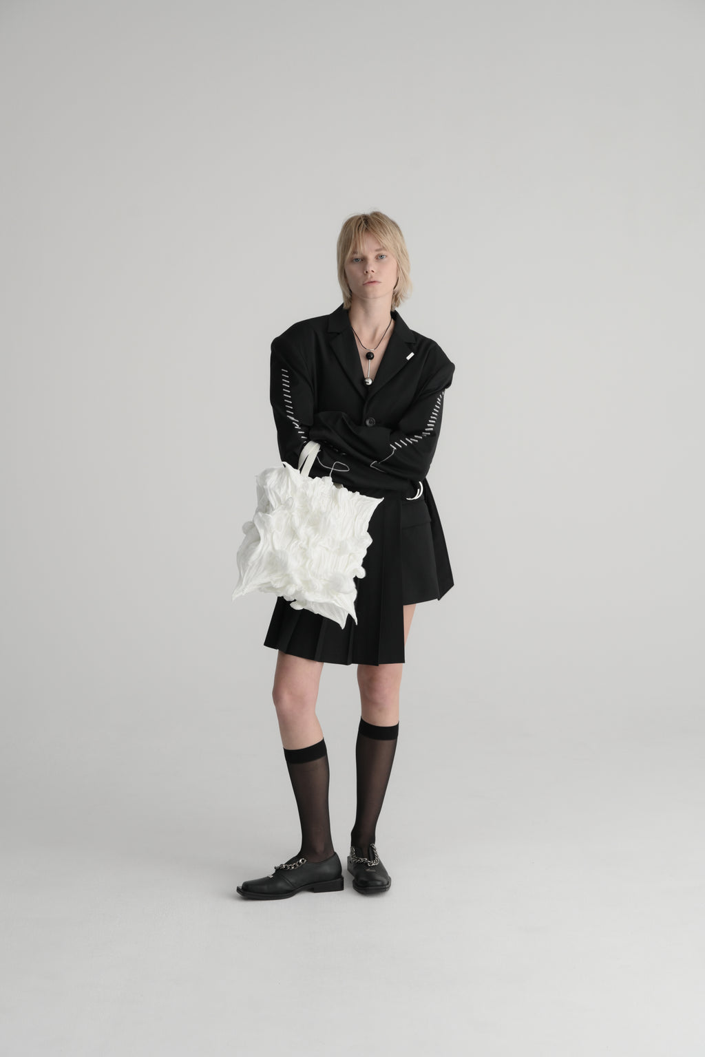 【WEB予約で10%OFFキャンペーン中】Spiky Shibori Liquid Bag / WHITE【11月16日(日)中まで】